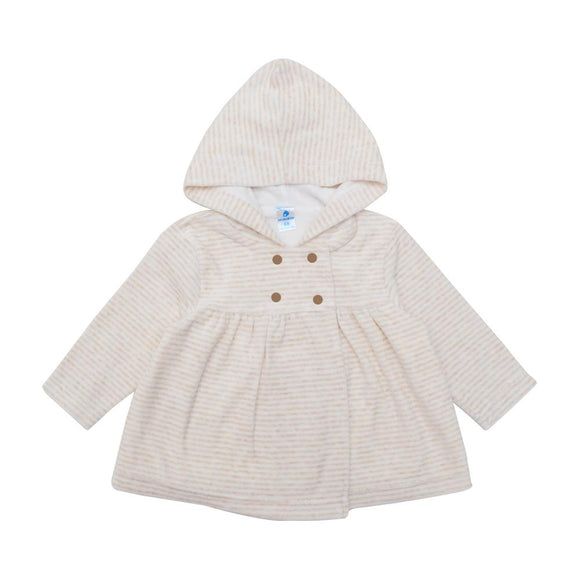 Vest with hood for girls 3-12 months