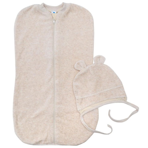 Velor Diaper cocoon with hat, 0-3 months