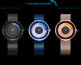SINOBI Fashion Unique Rotating Luxury Ultra-thin Steel Watch