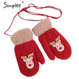 Elk warm autumn winter gloves children christmas gift for boys Cure deer kids gloves baby mittens 2018 Xmas gloves child