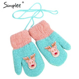 Elk warm autumn winter gloves children christmas gift for boys Cure deer kids gloves baby mittens 2018 Xmas gloves child